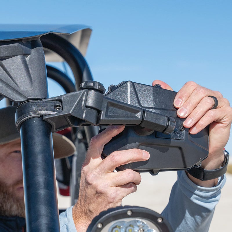ATV TEK, UTVMIR-ES1, Elite UTV Deluxe Single Side Mirror with Dual Axis Breakaway - Round Tube & Profiled roll cages - Image 4
